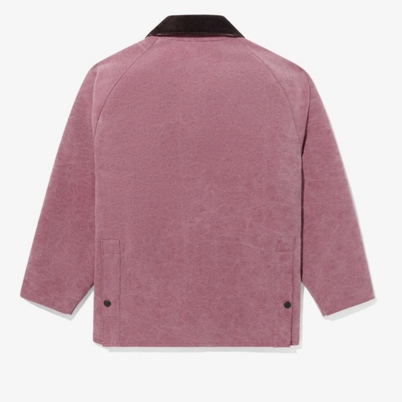 Barbour x NOAH collaboration *RARE* Men's Mauve Jacket with Dark Brown Collar - Picture 3 of 7